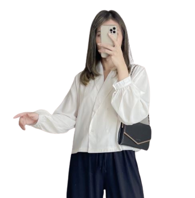 MSMO Tiff Crop Blouse Outer 2in1 1